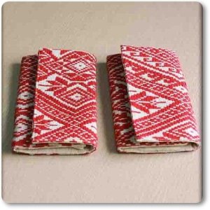 画像1: ターイ族伝統柄の手織りマルチケース